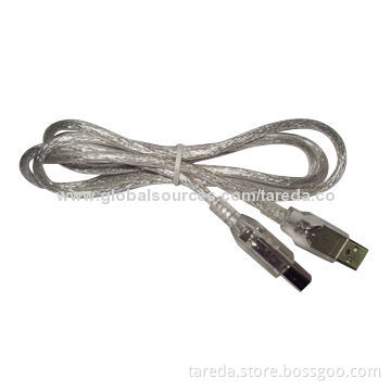 USB AM to BM Cable, USB2.0, Clear Color, OEM Orders Welcomed
